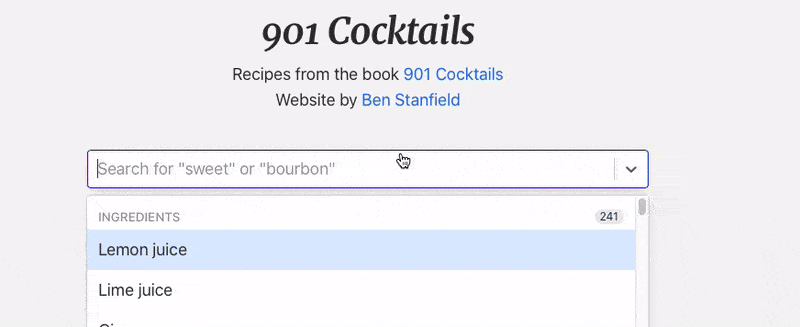 Negative search demo